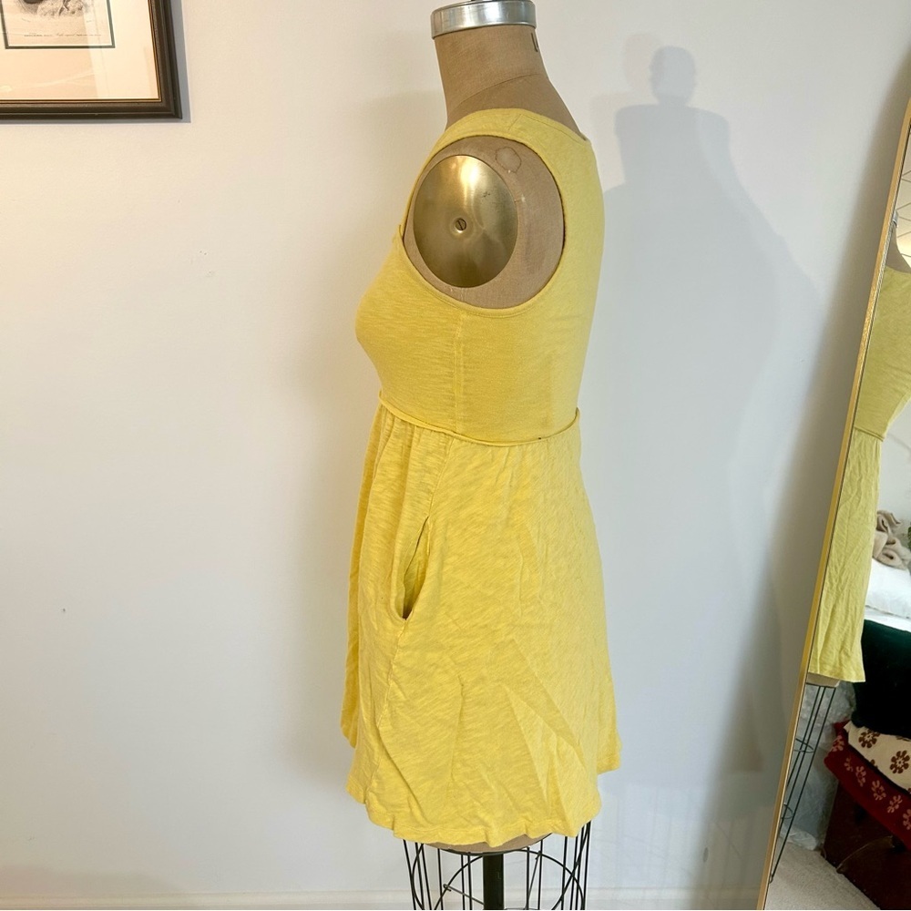 Urban Outfitters Cotton Slub Sunny Yellow Mini fit & Flare Dress Sz S - Picture 14 of 14